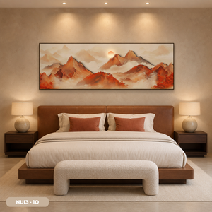 Peinture artisanale haut de gamme HALO, décoration intérieure, vente en gros d'usine, design personnalisé, paysage montagneux forestier NUI3 - Modèle 10 - Product Image 4