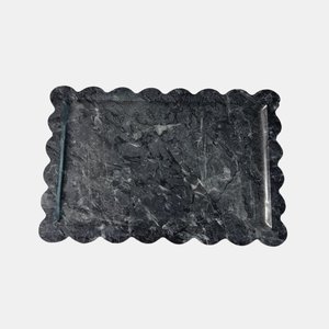 brown marble <b>tray</b> fluted edge <b>tray</b> natural stone organizer bathroom <b>tray</b> <b>vanity</b> <b>tray</b> decorative serving <b>tray</b> luxury marble home - Product Image 5