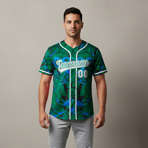 Maillot de baseball sublimé OEM pour homme, confortable et respirant, en tissu premium, à manches courtes, vente en gros - Product Image 1
