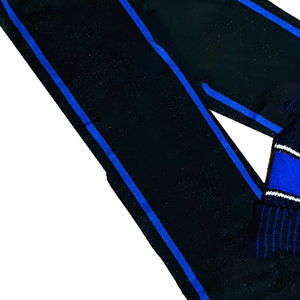 Conjunto de Bufanda y Gorro de Punto Jacquard Personalizado de Sorority Zeta Phi Beta Sigma en Negro y Azul Rey - Equipamiento de Invierno para Mujeres Elegantes - Product Image 4