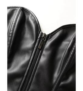 Corset en cuir véritable pour femme, classique, à lacets, bustier tendance, amincissant, logo personnalisé, fabricant OEM - Product Image 4