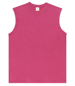 Camiseta de Manga Corta con Lavado Ácido Personalizada para Hombre, Oversize, 100% Algodón, Camiseta sin Mangas para Gimnasio, Estilo Urbano, Camiseta Básica para Músculos, Ropa de Verano para Fitness - Product Image 4