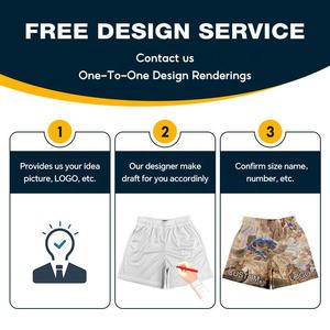 Shorts courts pour hommes personnalisés, respirants, en polyester, taille élastique, décontractés, taille mi-haute, impression par sublimation, logo avant - Product Image 3