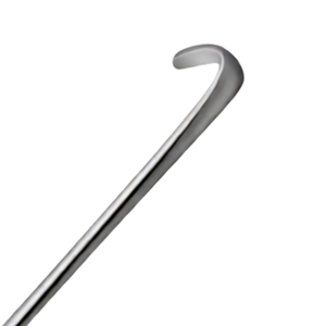 Spay Snook <b>Hook</b> 8 Inch Curved Veterinary Spay Instrument 5–6mm Blunt Tip Flat Handle Stainless Steel Animal Surgery Tool - Product Image 4