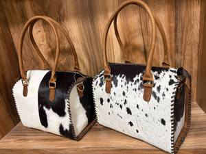 Bolso Tote Boston de Cuero Genuino con Pelo de Vaca Hecho a Mano |   Bolso de Hombro de Cuero Estilo Western para Mujer - Product Image 2