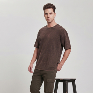 Camisetas Oversize para Hombre, Estilo Vintage, de Gran Gramaje, para Gimnasio y Entrenamiento, con Lavado Ácido, Holgadas, de Color Liso, Estilo Urbano, con Efecto Stone Wash - Product Image 4