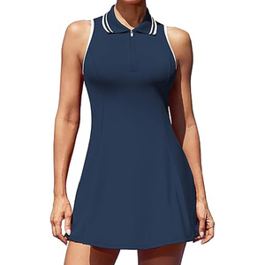 Vêtements de sport pour femmes de haute qualité, bleu, vêtements de golf, vêtements de sport slim sans manches en spandex/nylon, confortables, décontractés, été, séchage rapide - Product Image 1