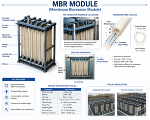 Système de traitement de l'eau de marque Spring avec capacité de filtration de 2000 L/h, moteur de 15 kW pour le traitement des eaux usées, garantie d'un an - Product Image 2