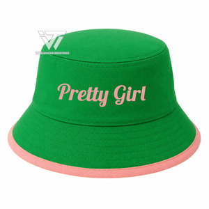 Alfa Griega |   Kapa |   Sombrero de Pescador con Forro de Satén Bordado de Alpha Sorority, Estilo Griego - Product Image 1