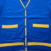 Cardigan tricoté pour femme Wide Greek House, col en V, manches longues, couleur contrastante, style vintage, respirant, broderie hivernale