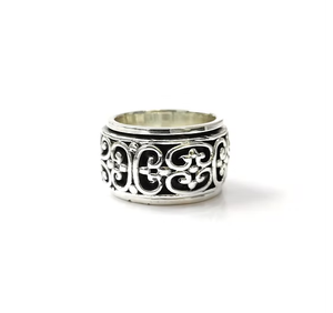 Vintage 925 Sterling Silver Meditation Band Spinning Ring Antique Style Jewelry Manufacture - Product Image 2