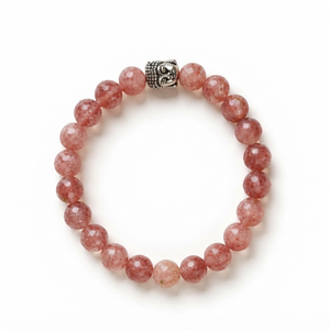 High Quality Strawberry quartz Beads Buddha <b>Bracelet</b> Romantic Gift Fashion Charm Jewelry for Men Women Energy Meditation - Product Image 1