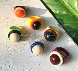 Design Resin Finger <b>Rings</b> with Multi Colors New Design Wedding Engagement and Gift Jewelry Party Wear Finger <b>Rings</b> - Product Image 5