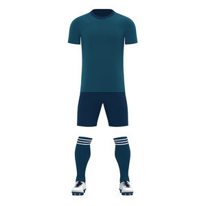 Custom Player Version Soccer Jersey and <b>Shorts</b> Set 2026 Red Blue White Football Kit Breathable <b>Polyester</b> Team Uniform with Custo - Product Image 4