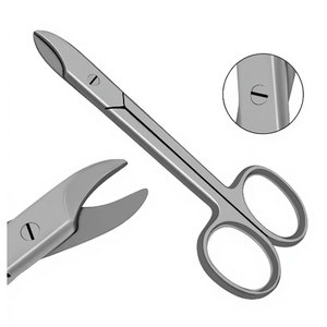 Tijeras para Coronas Dentales de 4.5 Pulgadas, Rectas, Instrumentos Quirúrgicos Dentales, Acero Inoxidable de Grado Alemán, Tijeras de Precisión para Cortar Coronas - Product Image 1