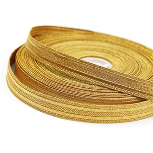 ริบบิ้นตกแต่งแบบปรับแต่งได้ สายถักแบบ Galon Plateado ริบบิ้นโลหะสีเงินสีทอง สำหรับเย็บรองเท้า เสื้อผ้า กระเป๋า - Product Image 1