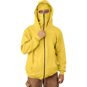 Chaqueta con Capucha para Hombre, Estilo Americano, Cierre Completo, 100% Algodón, Invierno, Impresión Digital, Transpirable, Secado Rápido - Product Image 1