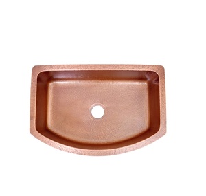Évier de cuisine en cuivre style ferme, construction métallique durable offrant une beauté intemporelle et une fonctionnalité pratique au quotidien - Product Image 5