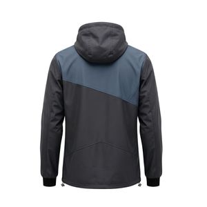 Asymmetric Split Color Hooded Windbreaker <b>Jackets</b> For <b>Mens</b> Geometric Design Lightweight Outdoor Utility Coat Windproof <b>Jackets</b> - Product Image 2