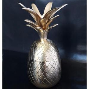 Seau à glace en métal en forme d'ananas, design glamour, refroidisseur de boissons pour fêtes, durable, forme ronde, idéal pour les anniversaires et les cadeaux. - Product Image 4