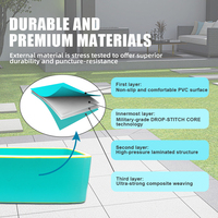 Piscine gonflable 4x2x1.2m à structure Drop Stitch, gonflage rapide avec drain intégré, piscine portable pour la famille, personnalisation OEM