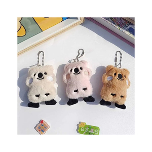 <b>Cute</b> Plush Keychains Cartoon Animal Soft Toys With Bowties 3D Shape Pendant Decor - Product Image 6