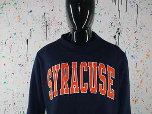 Sudadera con Capucha y Media Cremallera SYRACUSE BLUE, 100% Algodón, con Apliques Bordados en Naranja, Invierno, CLUSH SPORTS - Product Image 2