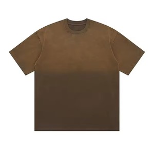High Quality Unisex <b>Men</b> Regular Fit Formal Solid Knitted Custom <b>Men's</b> T-Shirt Vintage Acid Wash Wholesale - Product Image 1