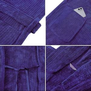 Albornoces de Terciopelo con Capucha para Hombre y Mujer, Albornoz de Forro Polar Coral, Albornoz de Algodón para Dormir, Albornoz de Hotel con Capucha - Product Image 4