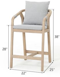 Chaise de hauteur de barre de cadre en bois de dossier tissé moderne durable pour l'extérieur et l'intérieur pour la salle à manger de villa et les hôtels fournis par le Vietnam - Product Image 2