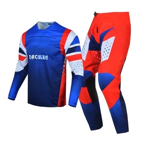 ชุดแข่งรถมอเตอร์ไซค์ผู้ชาย แขนยาว พิมพ์ลายแบบ Sublimation แห้งเร็ว โพลีเอสเตอร์ สีไล่ระดับ สำหรับทุกฤดูกาล - Product Image 2