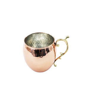 Mugs en cuivre martelé de grande qualité, vente directe d'usine, avec poignée en laiton, design artisanal, pour accessoires de bar et usage domestique - Product Image 1