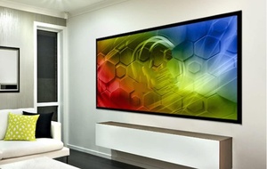 Proiettore con telaio fisso schermo 16:9 4K Ultra HD schermo di proiezione Cinema Home Theater con bordo in velluto nero - Product Image 5