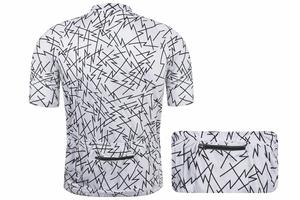 Mens Breathable <b>Cycling</b> Jersey Short Sleeve Quick Dry Road Bike Shirt with Multi Rear Pockets Zipper Closure - Product Image 6