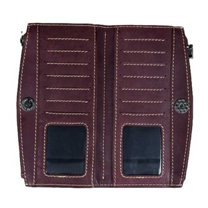 Burgundy Wine Red Genuine Leather Multi Slot Card Holder <b>Wallet</b> Zipper Cash Pocket <b>Long</b> Clutch Smart Phone Protection Case Men - Product Image 2