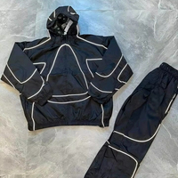 Conjunto Deportivo de Verano para Hombre, de Alta Calidad, Talla Grande, Transpirable, Tejido Reflectante, Cortavientos, Estilo Urbano, Digital