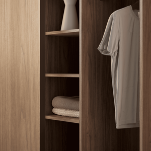 Armario RTA Moderno Personalizado de JY Project, Madera Dura de Vietnam, Puerta de MDF, Estantes Ajustables, Muebles de Dormitorio - Product Image 2