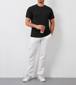 Camiseta Moderna para Hombre, Venta al por Mayor, Algodón Premium, Manga Corta, Cuello Redondo, Corte Holgado, Estilo Urbano, Ropa Casual de Moda - Product Image 4