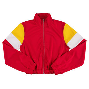 Ensemble de survêtement 2 pièces pour femme en polyester coupe-vent avec veste courte d'été - Product Image 5