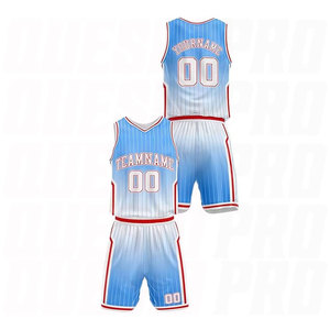 Ensembles de maillots de basket-ball personnalisés en polyester respirant avec logo imprimé, uniforme de basket-ball, dernier modèle de maillot de basket-ball, vêtements de sport d'équipe - Product Image 4