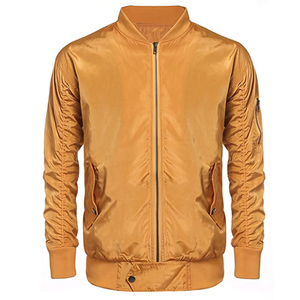 Veste bomber imperméable en polyester pour homme REBA SPORTS IMPEX, col montant zippé, couleur unie, légère, décontractée, pour l'hiver. - Product Image 4