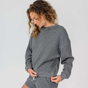 Sudadera Personalizada con Bordado de Alta Calidad, Estilo Holgado, para Mujer, de Forro Polar, Cuello Redondo, Unisex, de Alta Calidad - Product Image 3