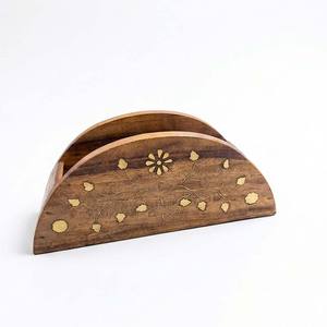 Boîte à mouchoirs moderne en bois avec design vintage, écologique, faite à la main, autoportante pour la décoration du salon - Product Image 1