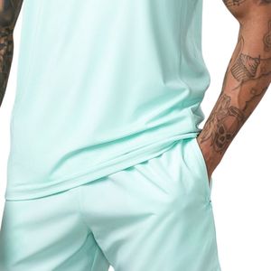 Men’s Mint Green Graphic Print T Shirt Crew Neck Short Sleeve Athletic Gym Workout Training Casual Sportswear Activewear Tee - Product Image 4