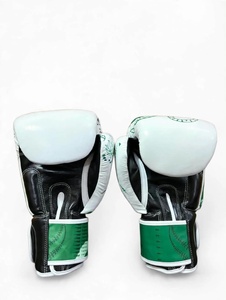 Best Quality Customized Logo Twins Leather <b>Boxing</b> <b>Gloves</b> With Hook & Loop Adjustable Straps Used For Kick <b>Boxing</b> Martial Arts - Product Image 2