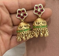Radiant - Joyería de Alta Calidad Inspirada en Sabyasachi, Hecha a Mano, de Latón Chapado en Oro, con Incrustaciones de Kundan, Perlas de Imitación Polki, Estilo Rajwadi para Fiestas - Product Image 2
