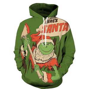 100% coton 3D imprimé pull à capuche hiver polaire doublé avec motif de camouflage plaine teint techniques col à capuche - Product Image 5