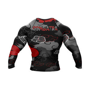 Mens Athletic Compression Shirt Quick Dry Breathable Eco-Friendly Washed Rash Guard Running Gym Wear Full <b>Sleeve</b> Crew Neck - Product Image 2