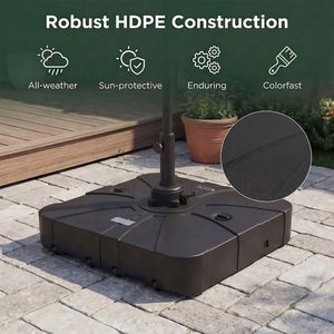 Base per Ombrellone a Braccio Quadrato Riempibile con Acqua e Sabbia per Patio, Spiaggia, Villa, Hotel - Product Image 5