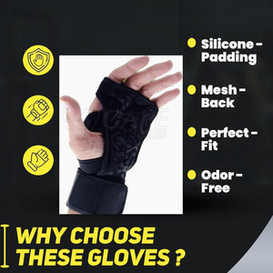 Unique Design Export Quality Cross Fit Neoprene <b>Gloves</b> Made Pakistan Adjustable Wrist Gym Fitness Weightlifting Gear Sports - Product Image 4